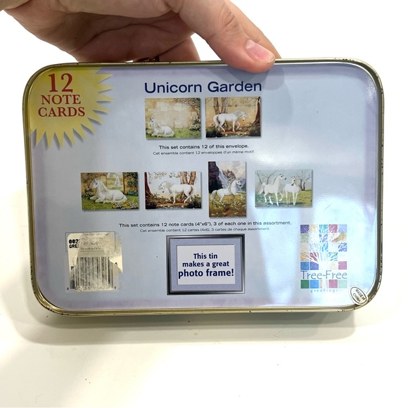 2004 Amy Brown Unicorn Fairies Dragon Stationary Card Envelope Set in Tin combo - Picture 3 of 16